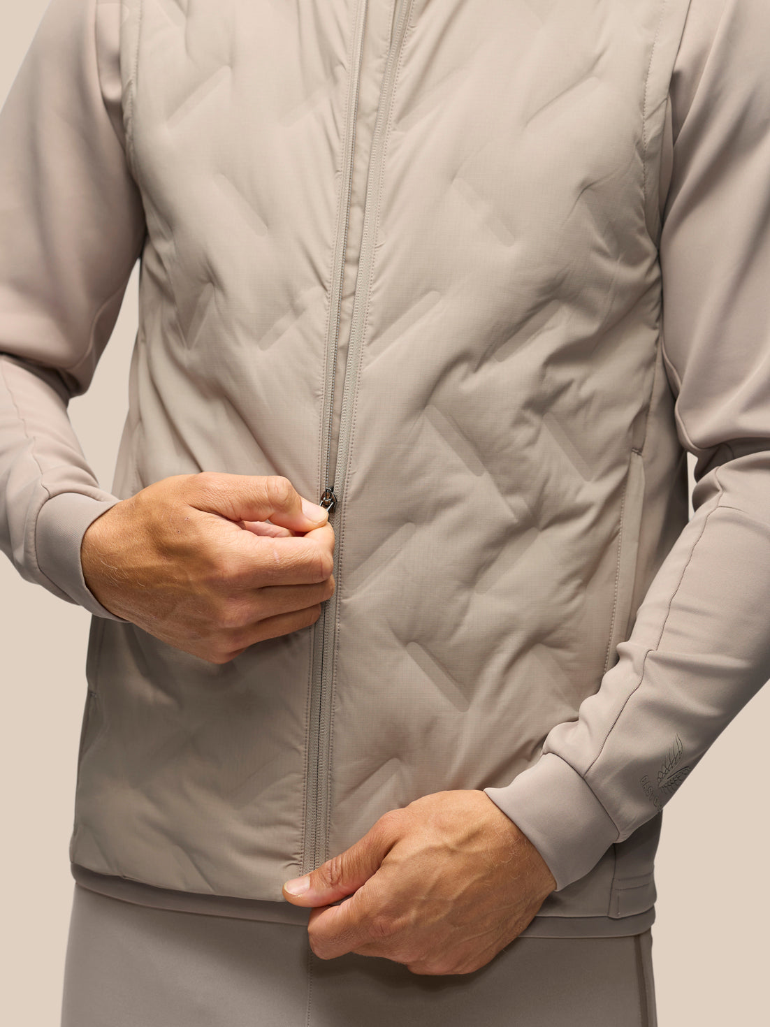 Heren Flex Hybrid Bodywarmer – Taupe - Taupe