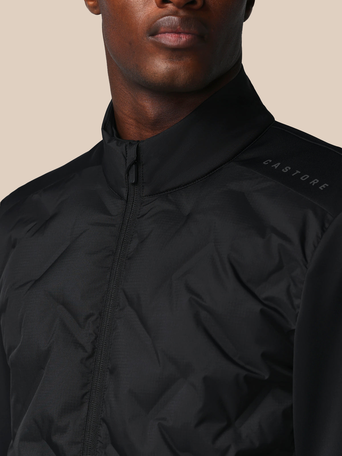 Herren Flex Langarm Hybrid-Jacke – Schwarz - Schwarz
