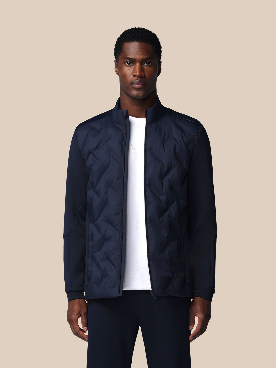 Chaqueta híbrida Flex de manga larga de hombre – Azul marino - Azul marino