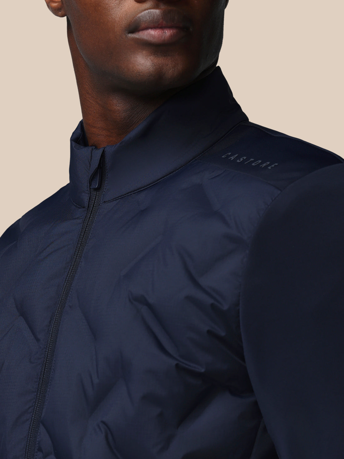 Chaqueta híbrida Flex de manga larga de hombre – Azul marino - Azul marino