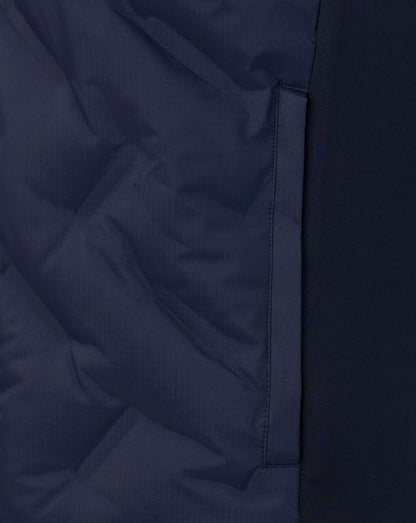 Close-up of a dark blue fabric texture