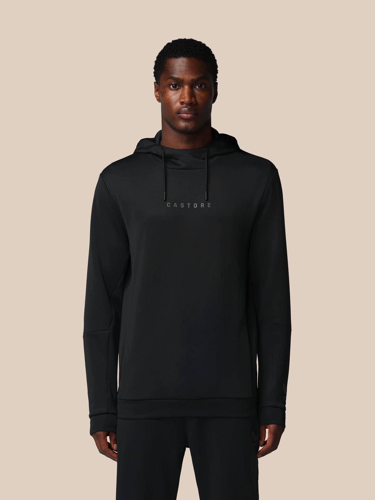 Herren Flex Langarm Hoodie – Schwarz - Schwarz