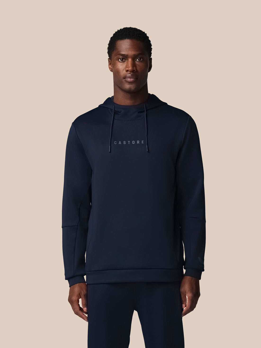 Heren Flex hoodie met lange mouw – marineblauw - Marineblauw