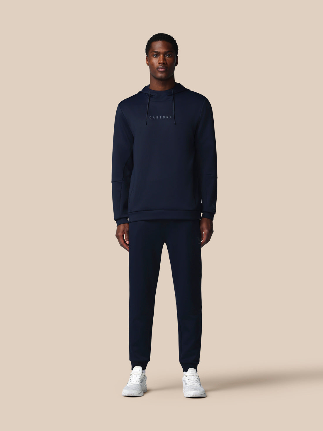 Heren Flex hoodie met lange mouw – marineblauw - Marineblauw