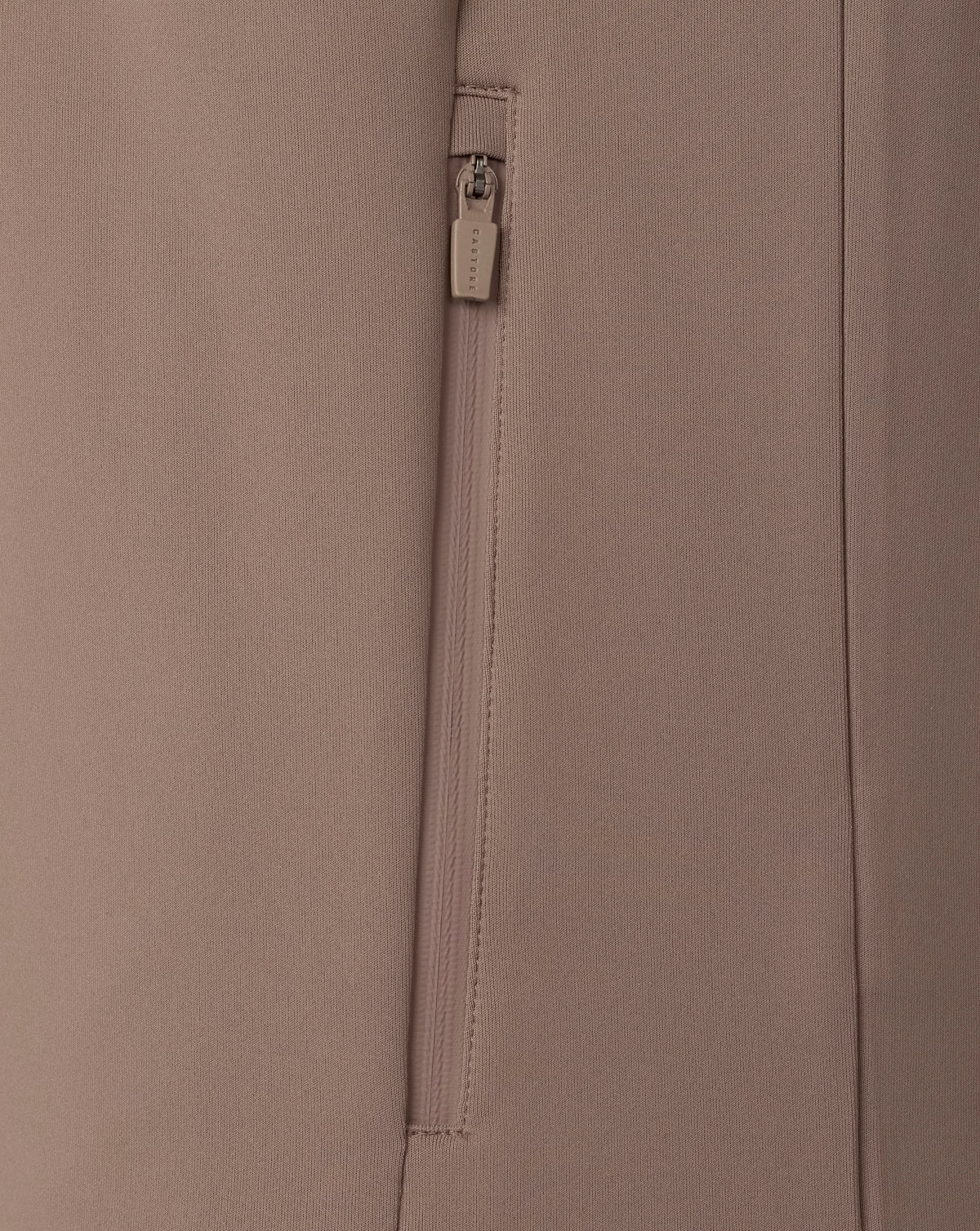 Heren Flex sweatshirt met lange mouw en kwartrits – Deep Taupe - Diep taupe