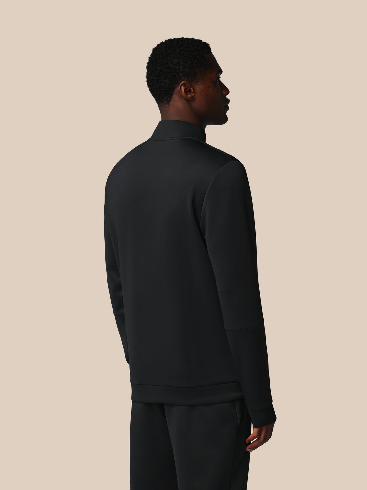 Men’s Flex Long Sleeve Quarter Zip Sweatshirt - Black - Black