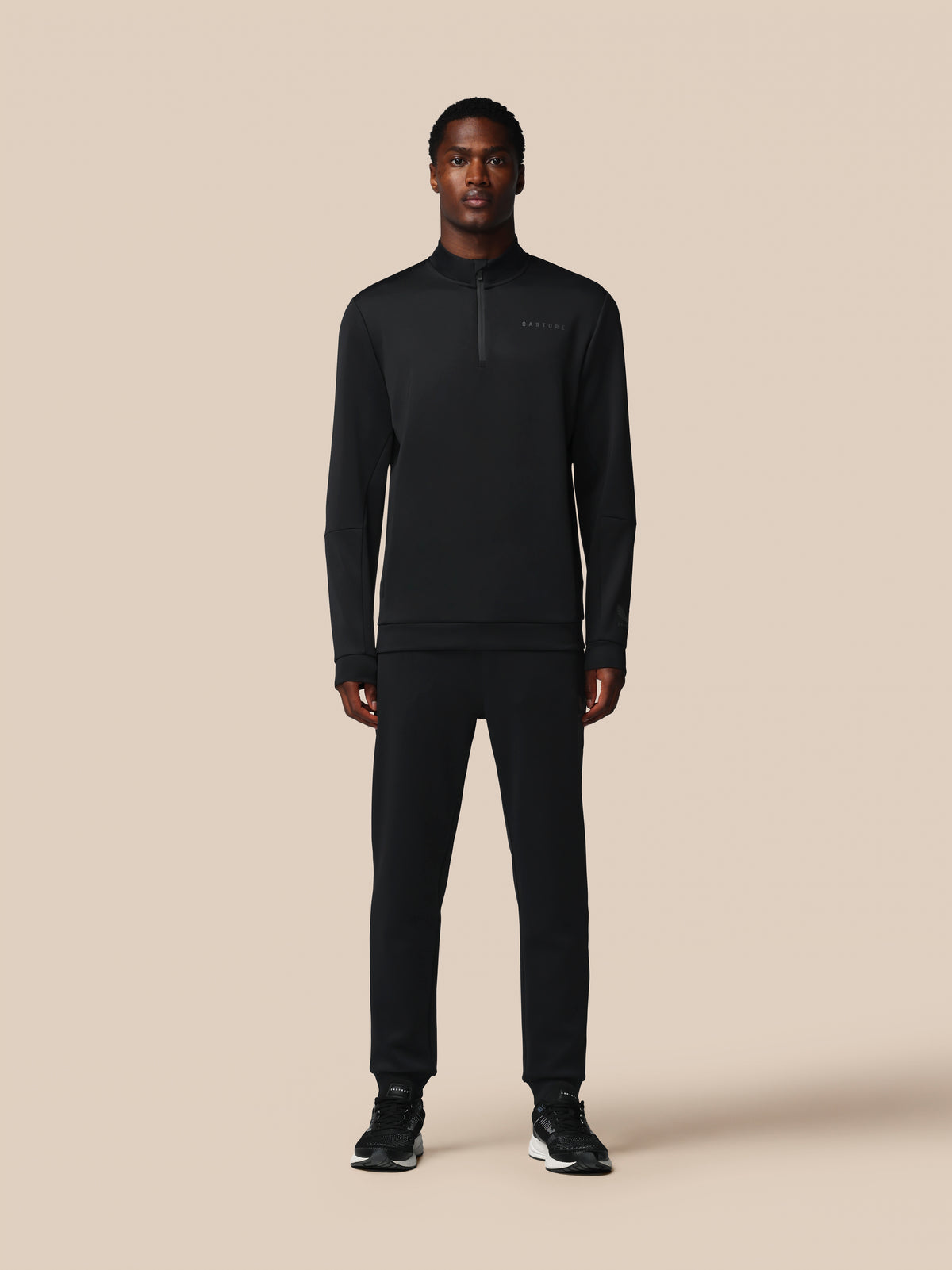 Men’s Flex Long Sleeve Quarter Zip Sweatshirt - Black - Black
