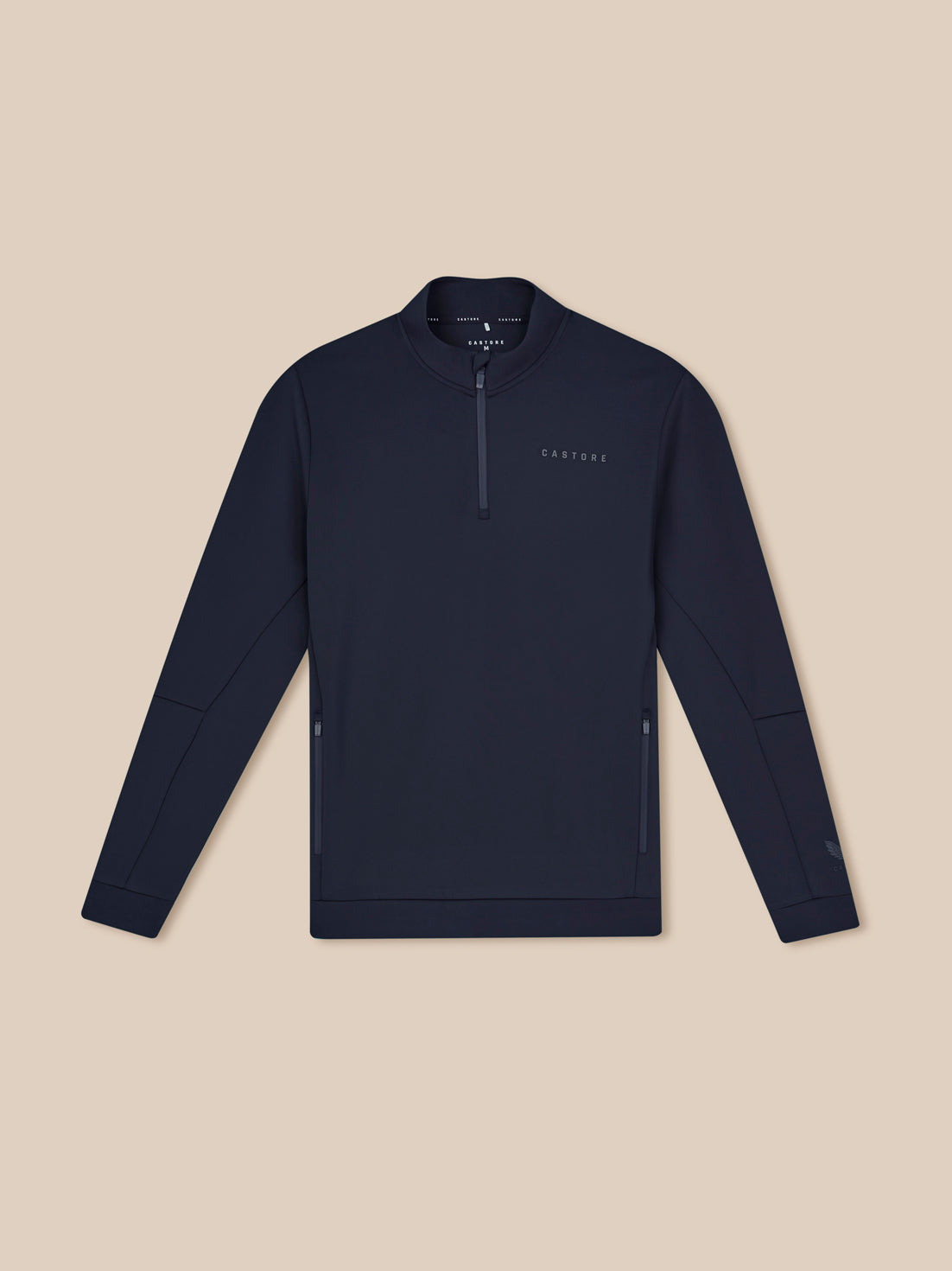 Herren Flex Langarm 1/4-Zip-Sweatshirt – Marineblau - Marineblau