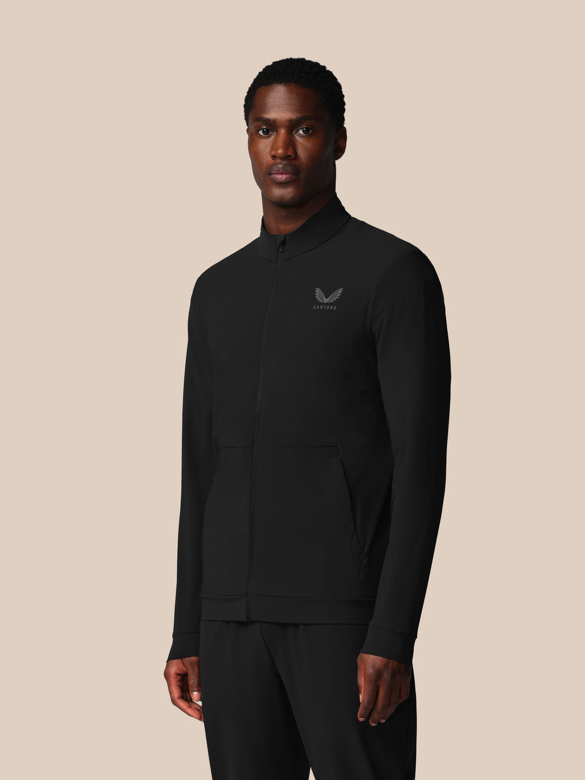 Chaqueta técnica de entrenamiento Flex de manga larga de hombre – Negro - Negro