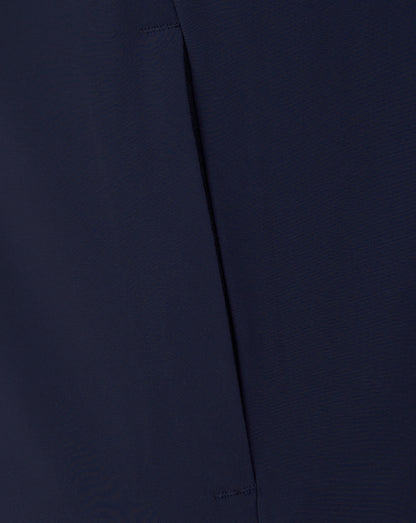 Navy blue fabric texture close-up