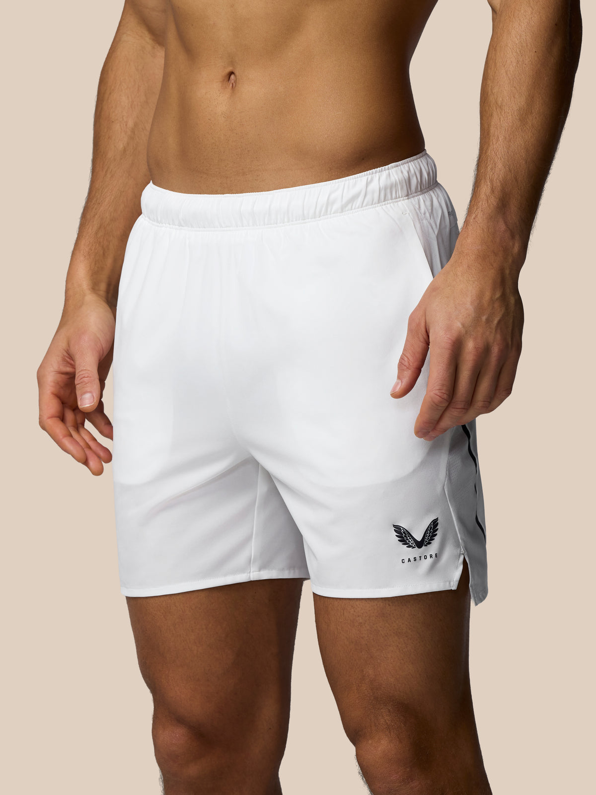 Men’s Apex 6" Shorts w/ Inner Brief - White - White