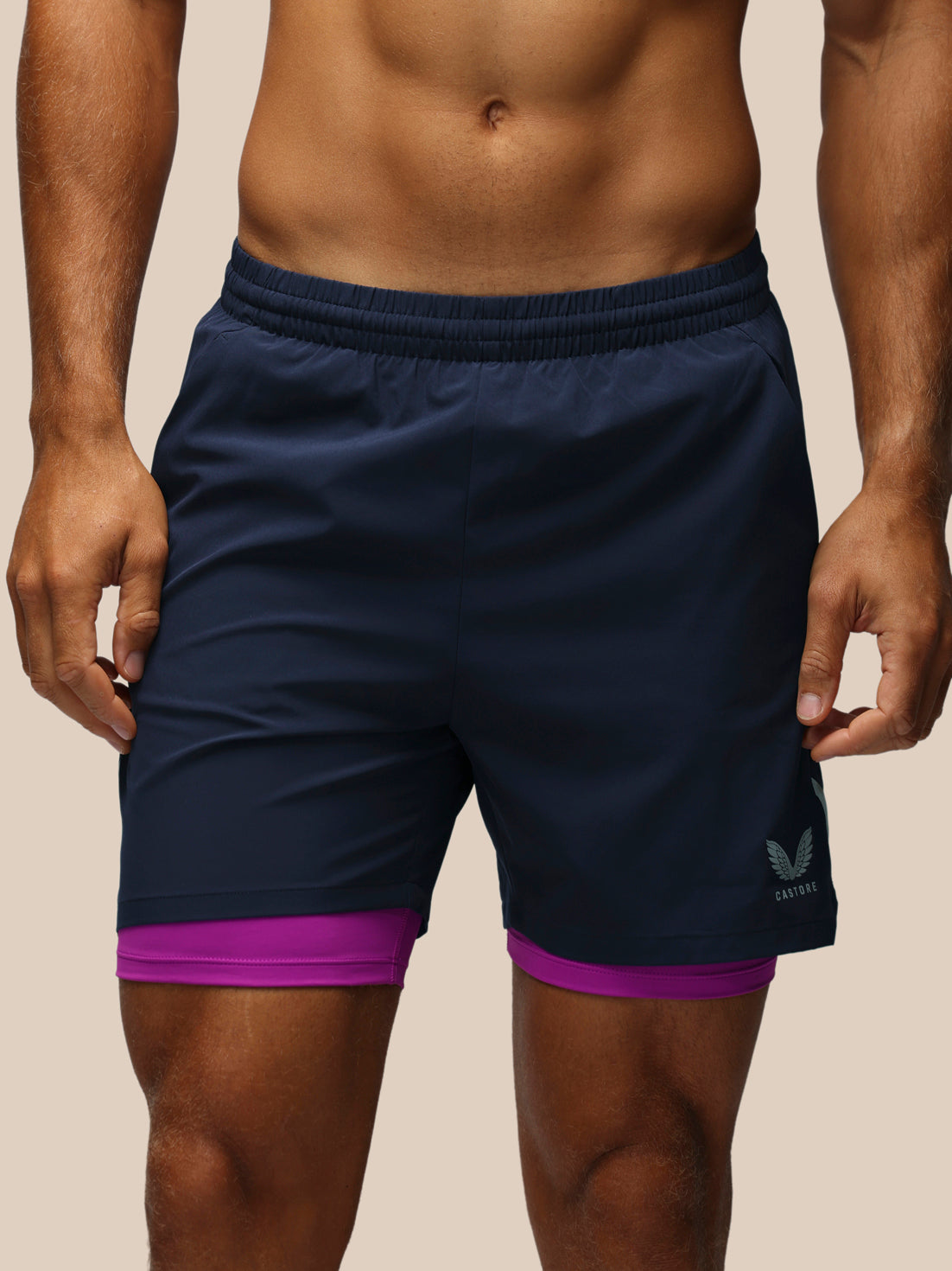 Herren Apex 2-In-1 Shorts – Marineblau/Ultraviolett - Marineblau