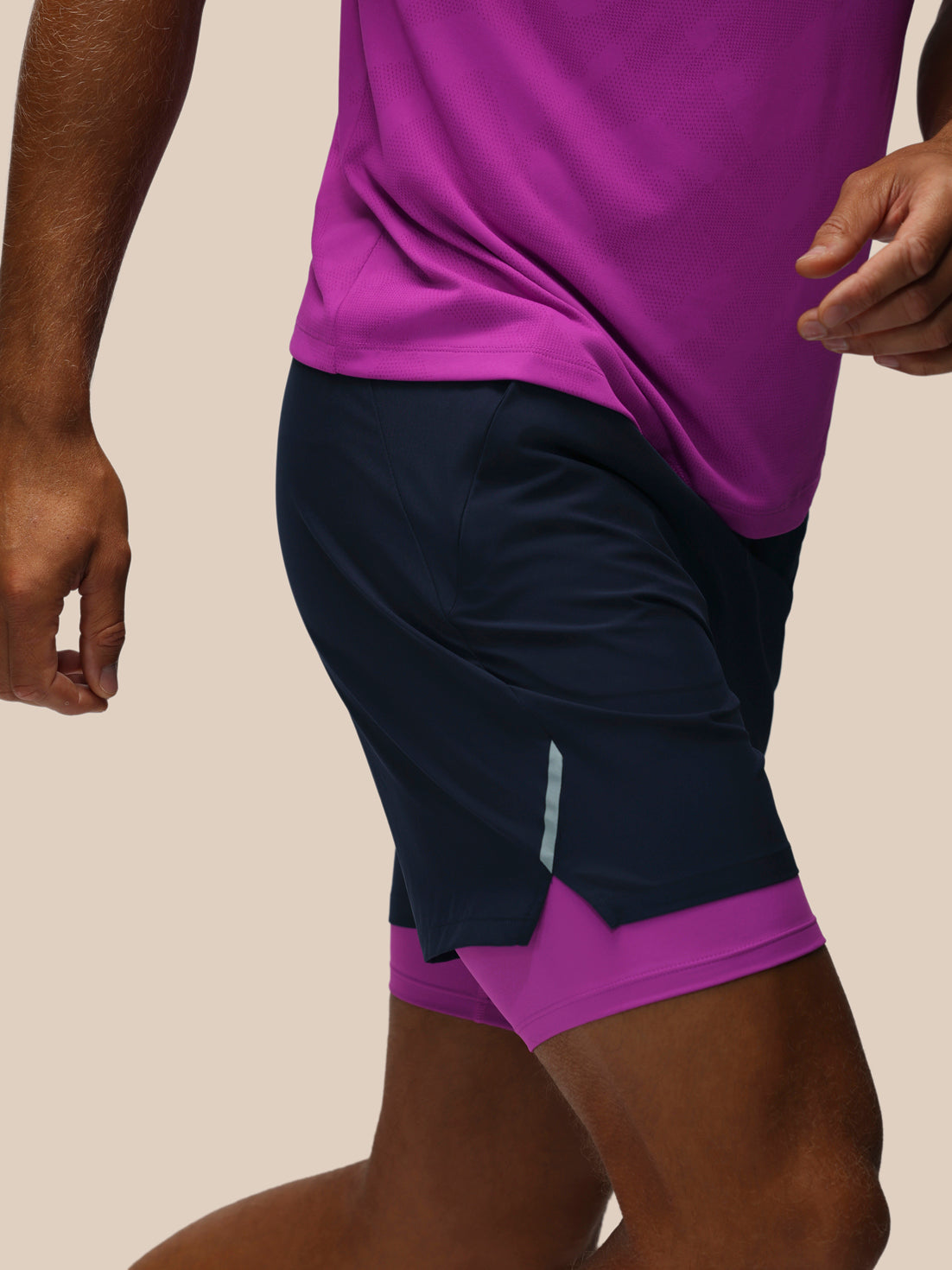 Herren Apex 2-In-1 Shorts – Marineblau/Ultraviolett - Marineblau