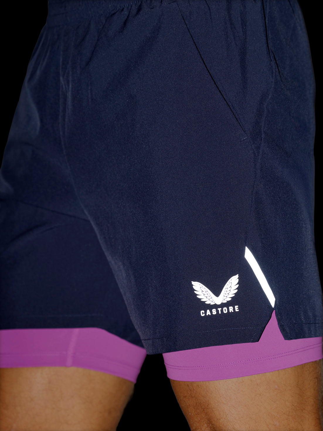 Herren Apex 2-In-1 Shorts – Marineblau/Ultraviolett - Marineblau