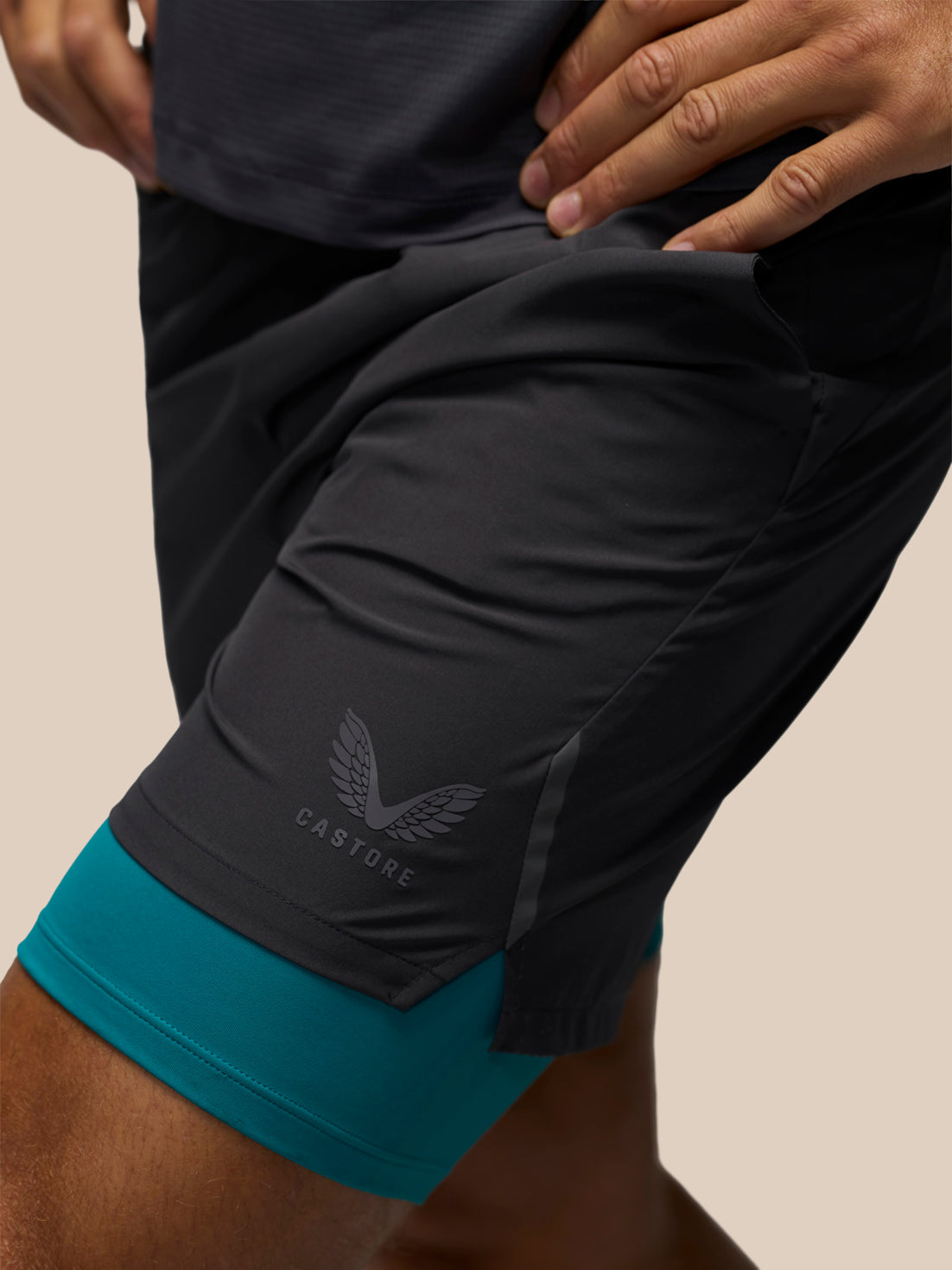 Pantalones cortos tejidos Apex 2-In-1 de hombre – Gunmetal - Gunmetal