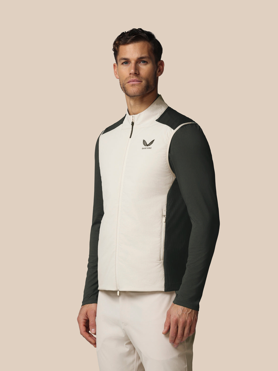 Heren Golf LVS Hybrid Bodywarmer – Crème - Crème