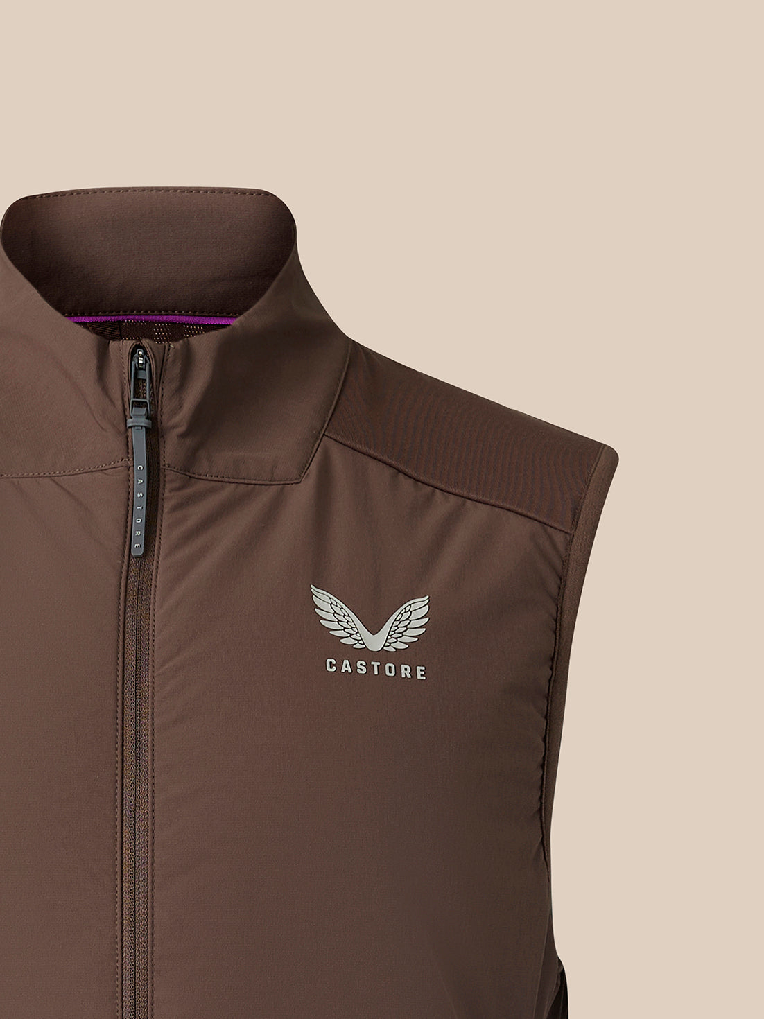 Men's Golf LVS Gilet - Brown - Deep Mahogany