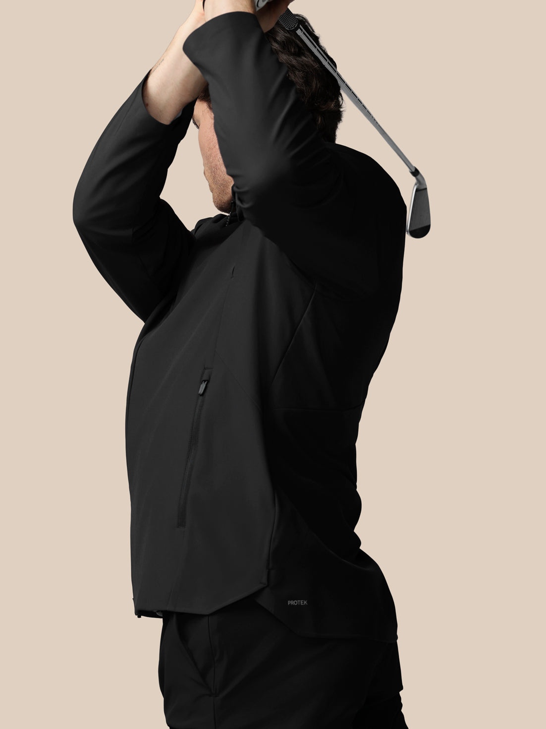 Chaqueta tejida de golf LVS de hombre – Negro - Negro