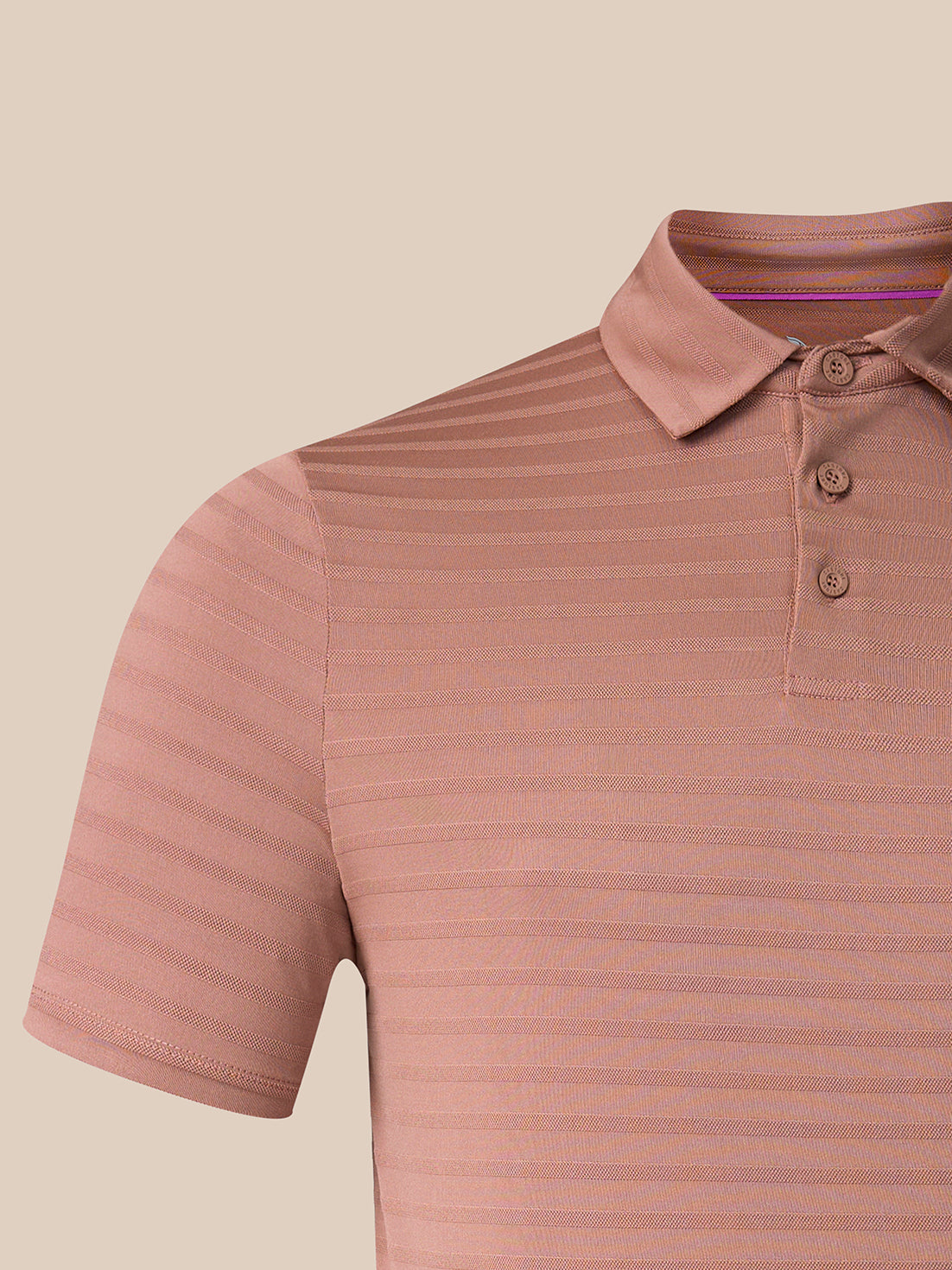 Heren Golf poloshirt met korte mouw – beige - Beige