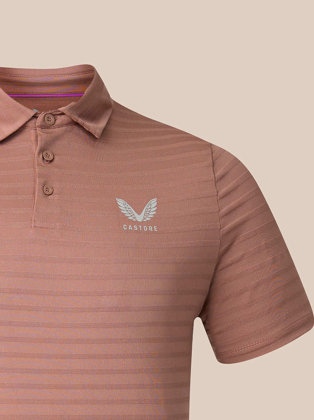 Heren Golf poloshirt met korte mouw – beige - Beige