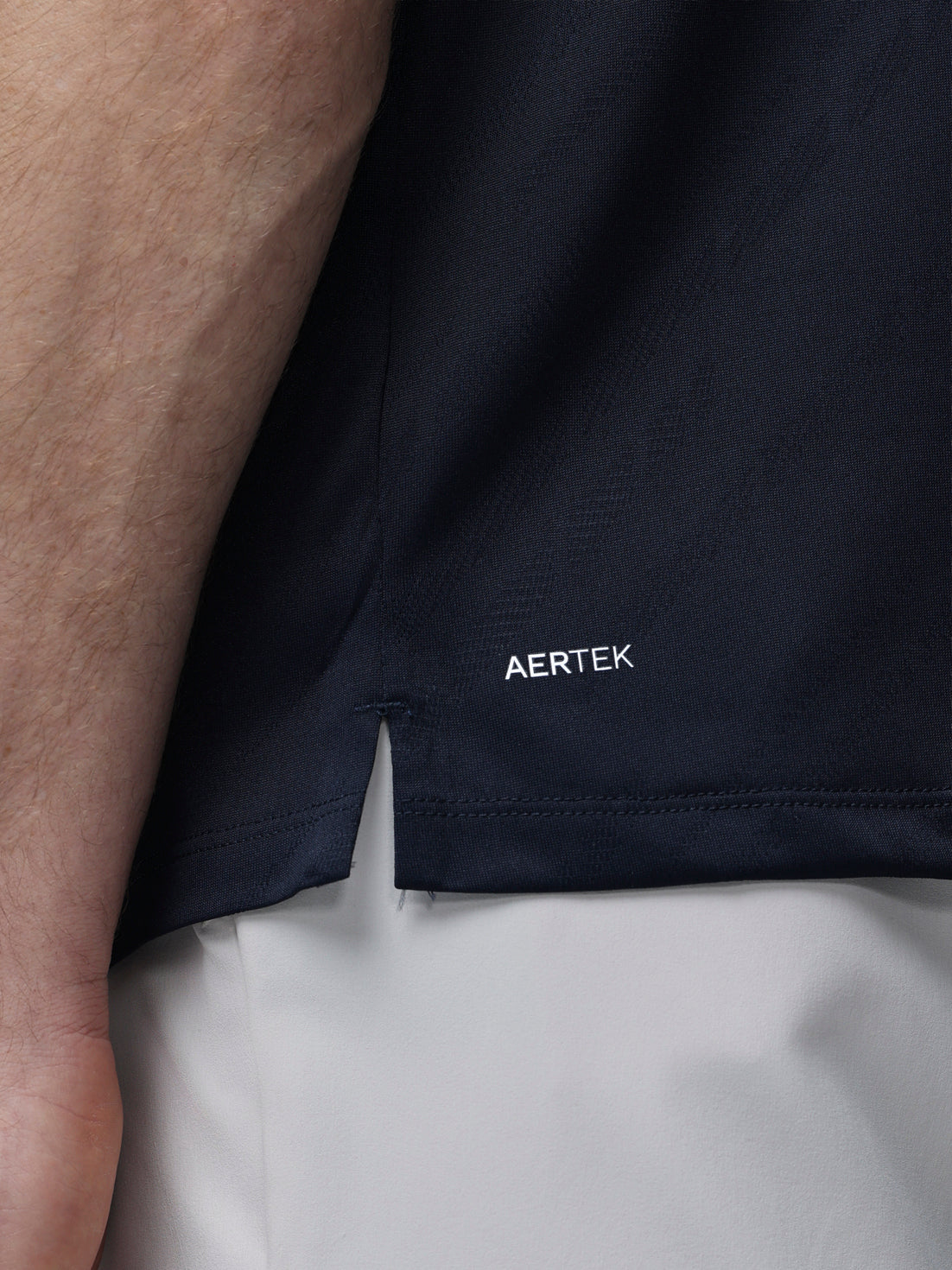 Men’s Golf LVS Engineered Knit Short Sleeve Polo Top - Navy