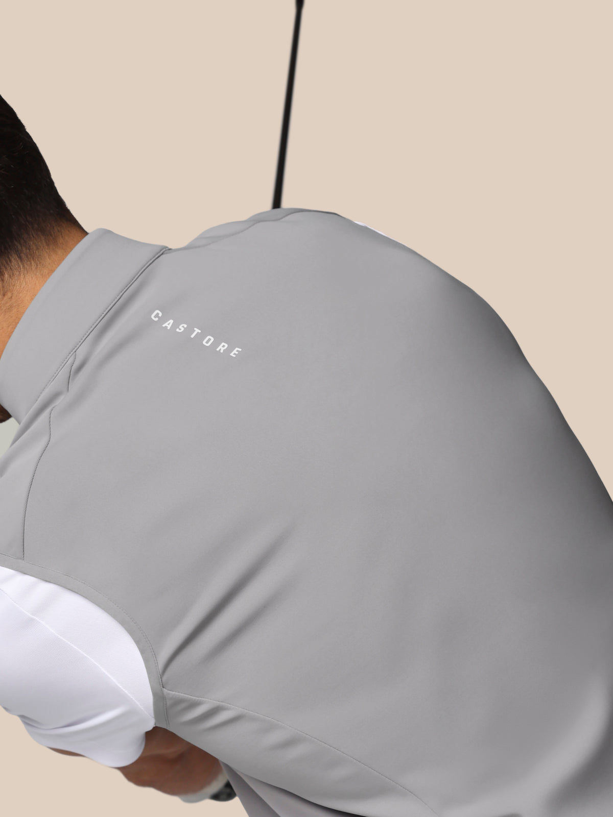 Chaleco de golf Flex con media cremallera de hombre – Gris - Gris