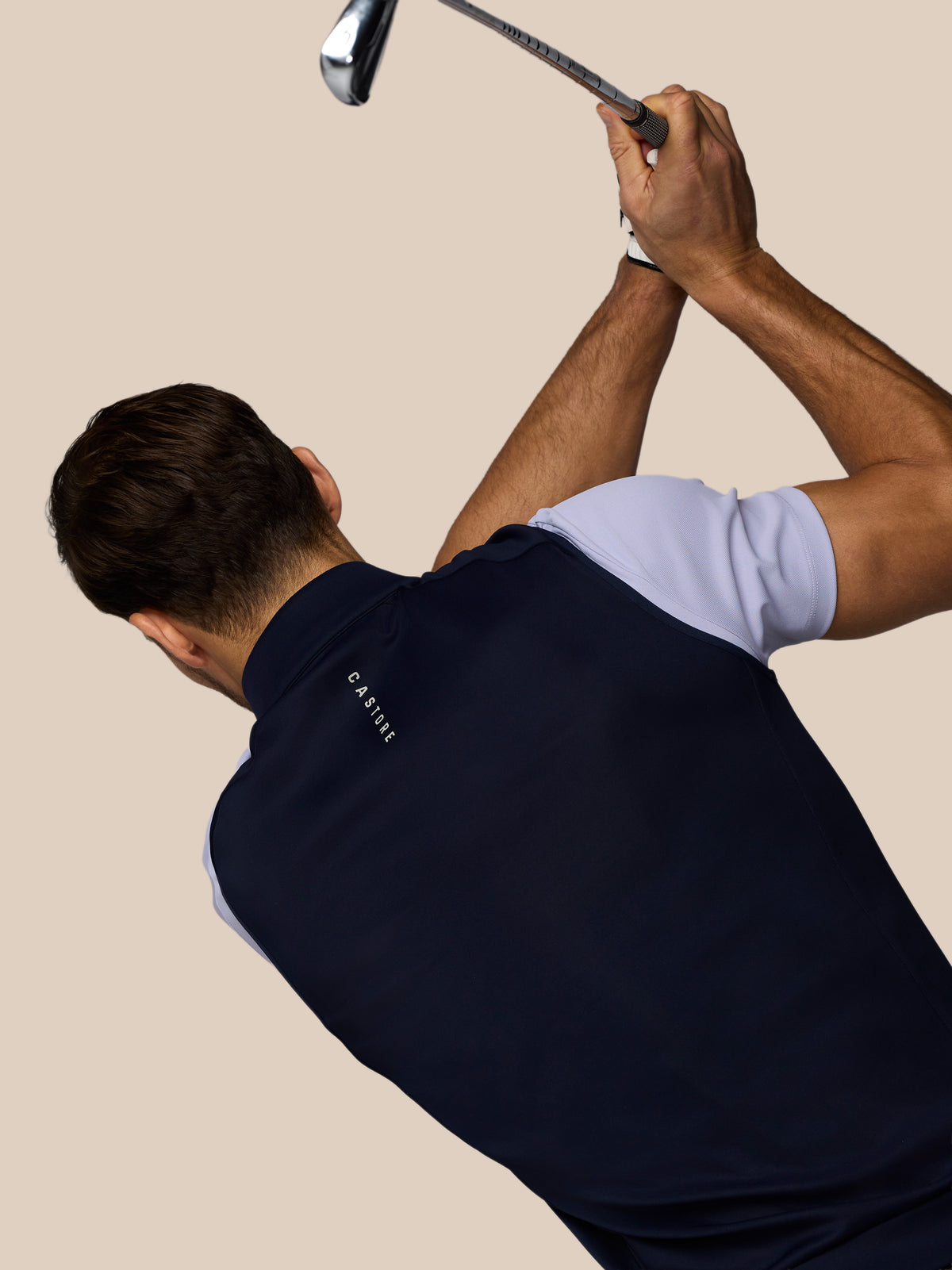 Heren golf Flex bodywarmer met halve rits – marineblauw - Marineblauw