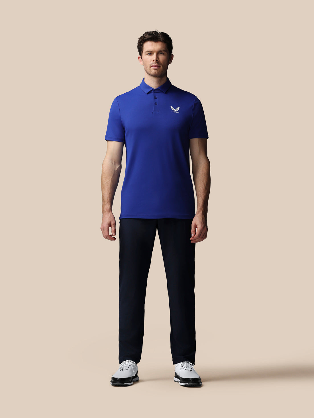 Men’s Golf Essential Short Sleeve Polo Top - Blue - Blue