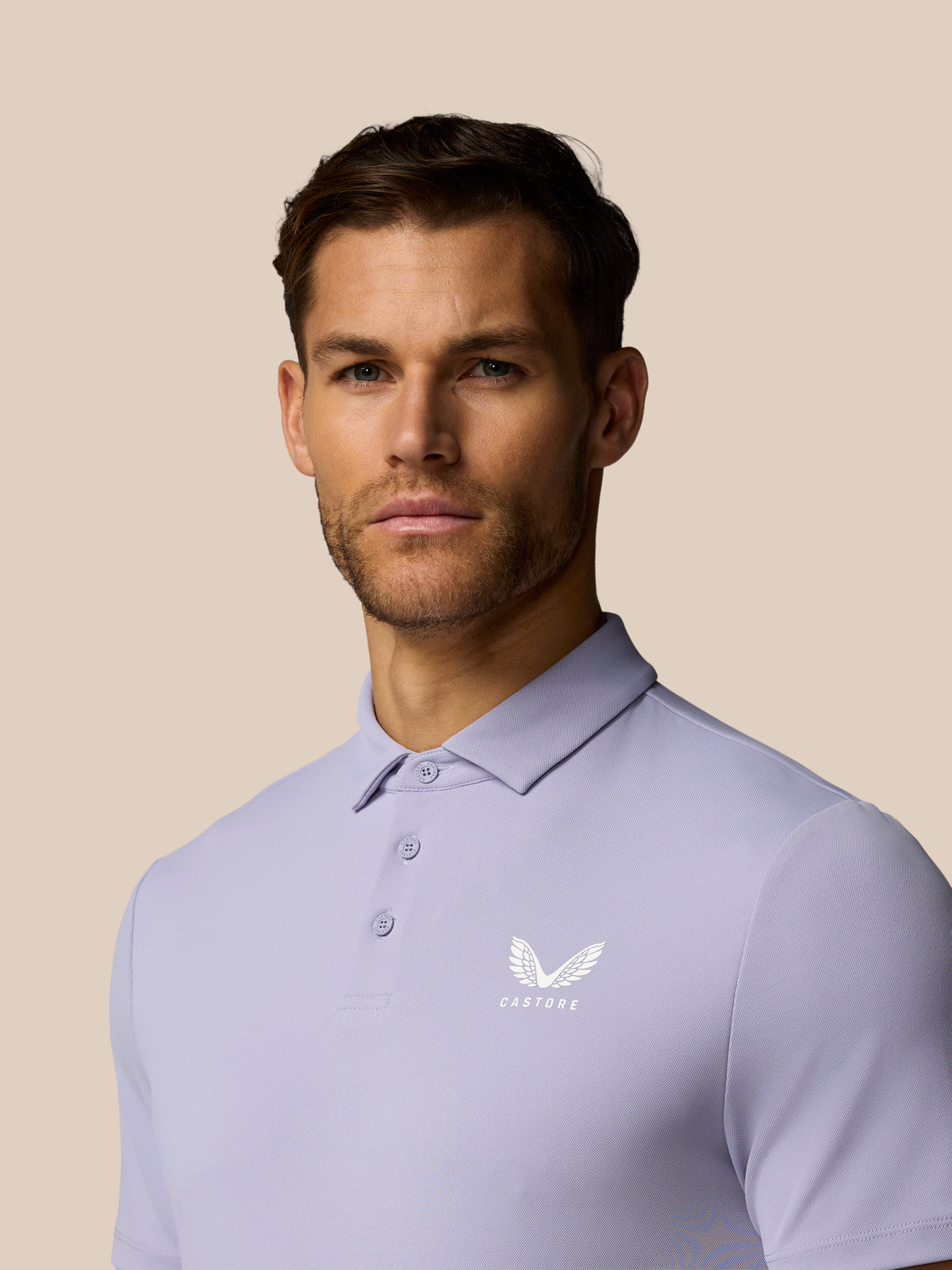 Men’s Golf Essential Short Sleeve Polo Top - Lavender - Lavender