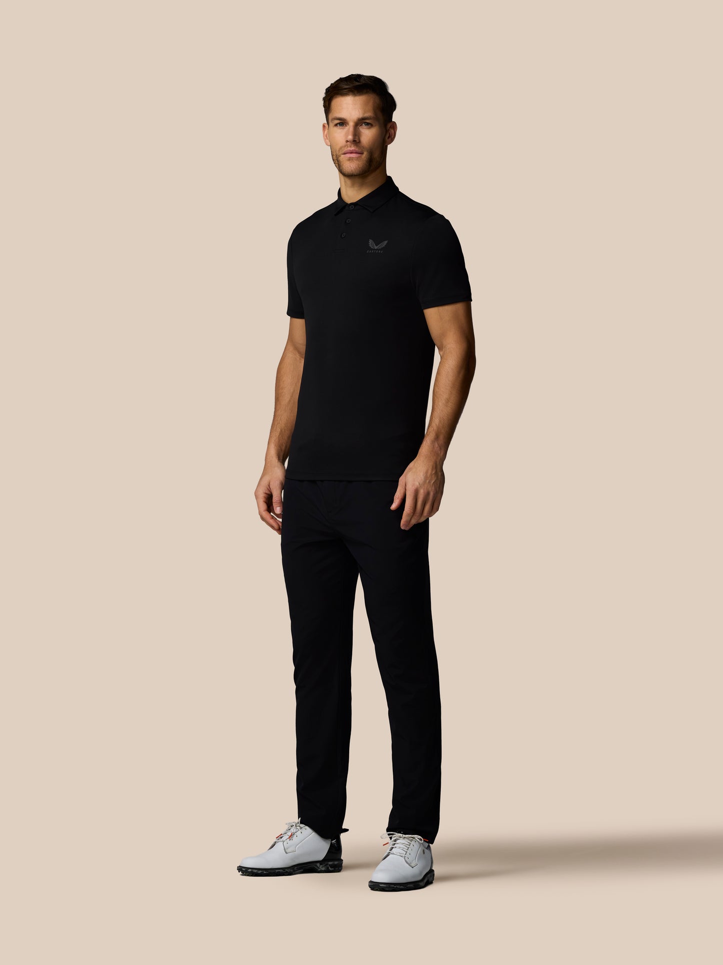 Men’s Golf Essential Short Sleeve Polo Top - Black