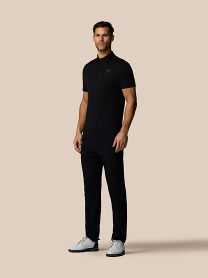 Men’s Golf Essential Short Sleeve Polo Top - Black