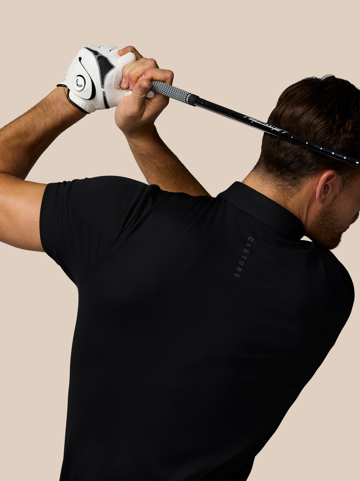 Men’s Golf Essential Short Sleeve Polo Top - Black - Black