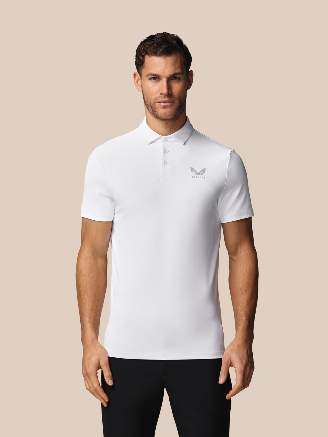 Men’s Golf Essential Short Sleeve Polo Top - White - White