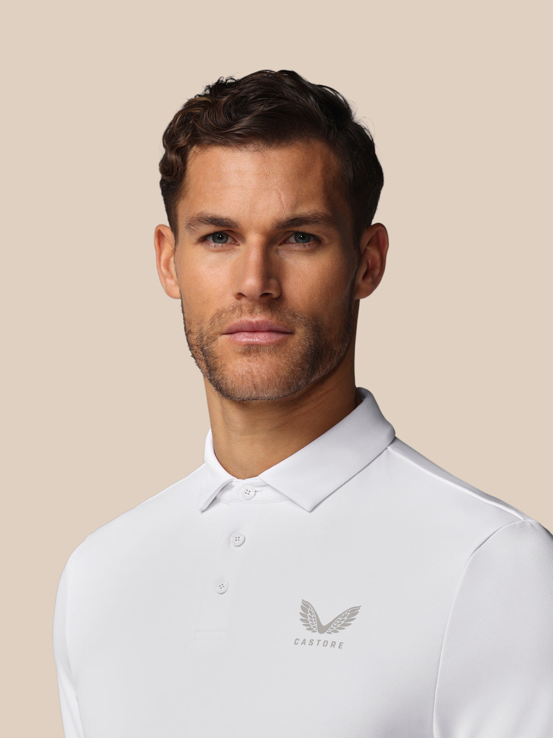 Men’s Golf Essential Short Sleeve Polo Top - White - White
