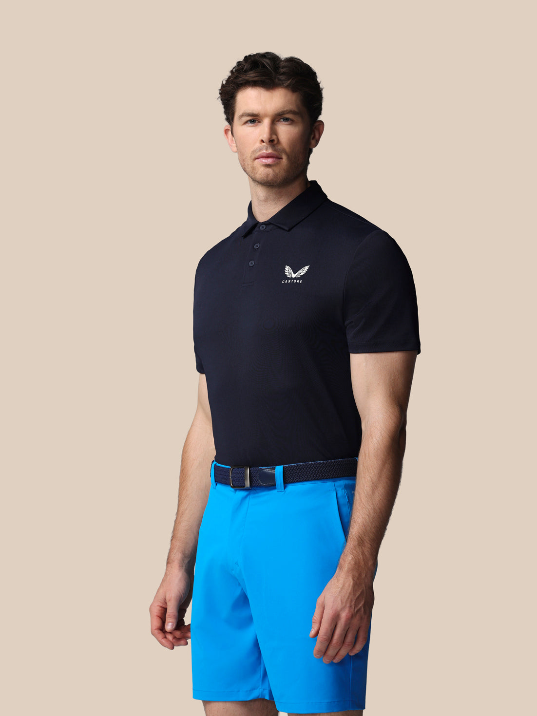 Men’s Golf Essential Short Sleeve Polo Top - Navy - Navy