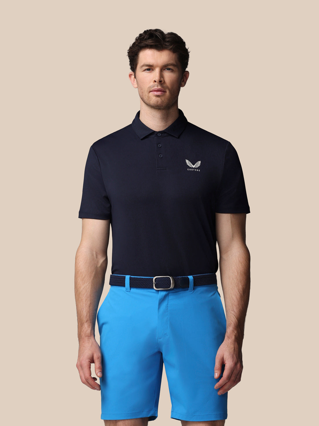 Men’s Golf Essential Short Sleeve Polo Top - Navy - Navy