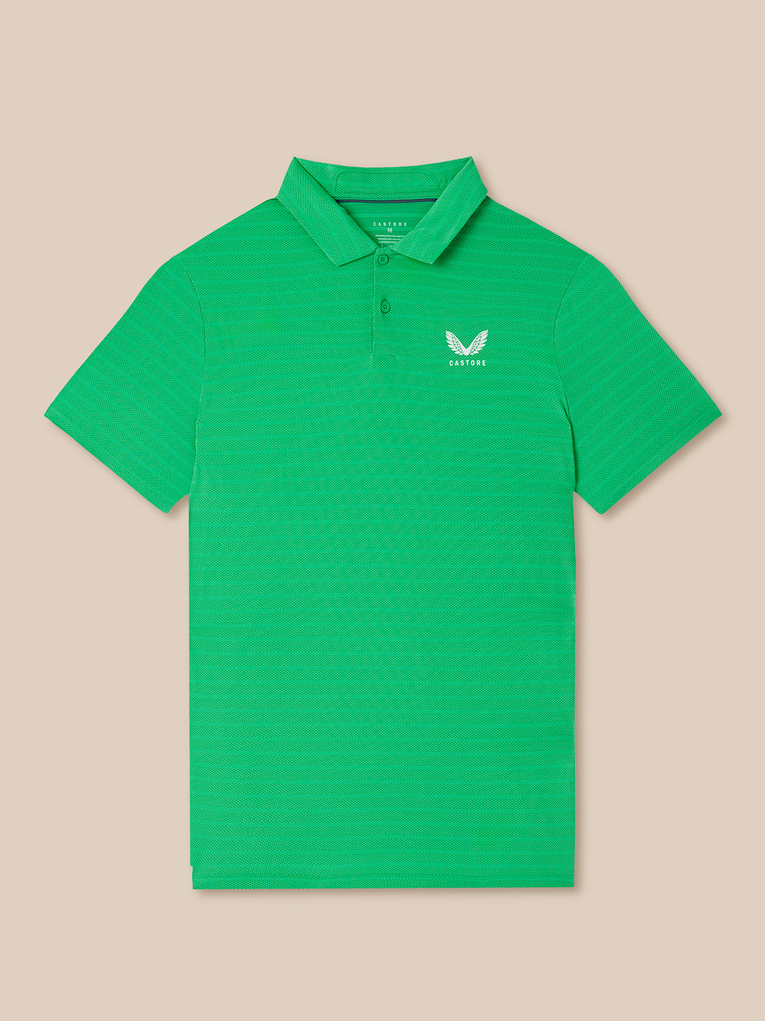 Heren golf gestreept poloshirt met korte mouw – jadegroen - Jadegroen