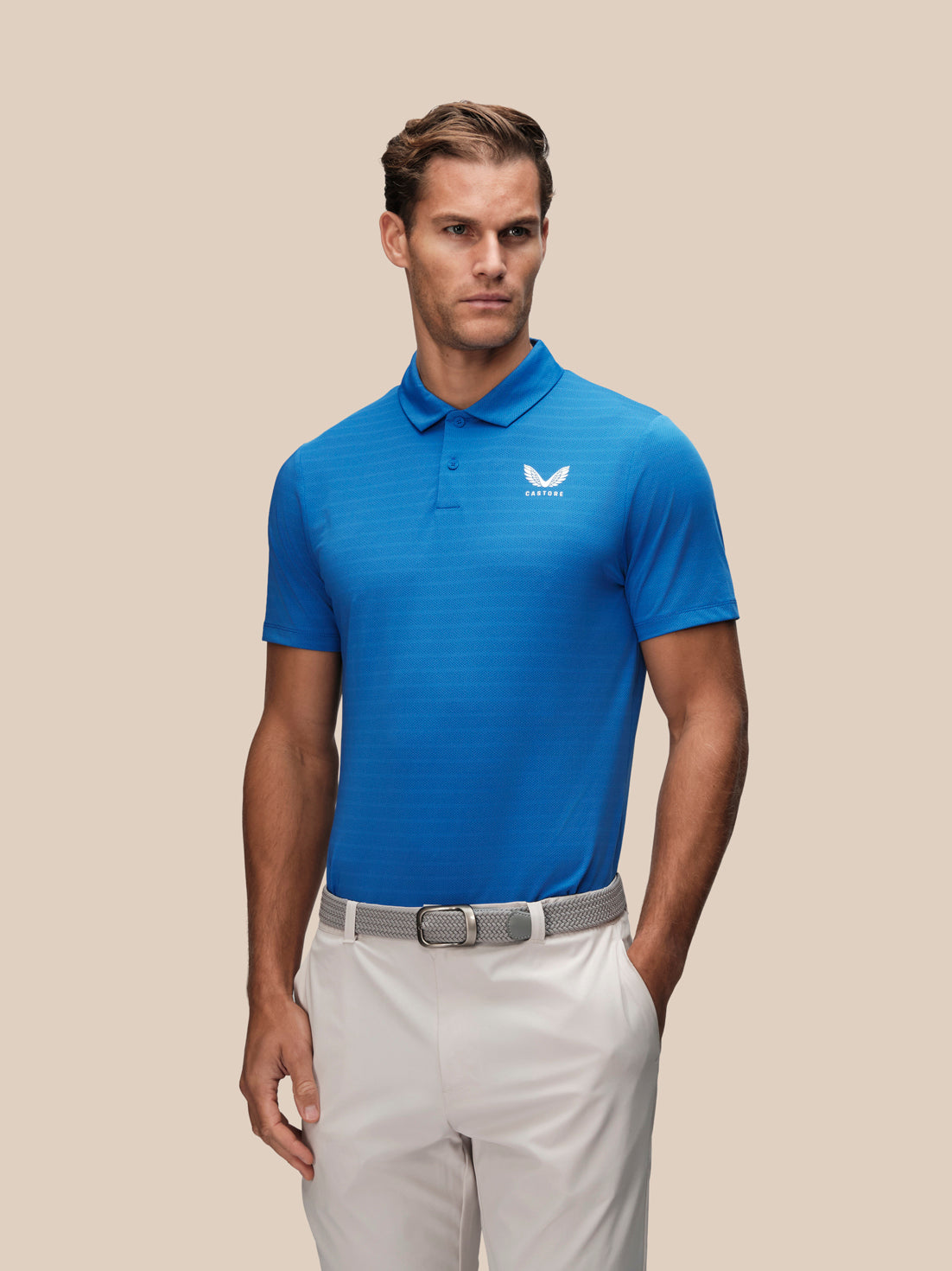 Herren Golf Kurzarm-Poloshirt – Blau