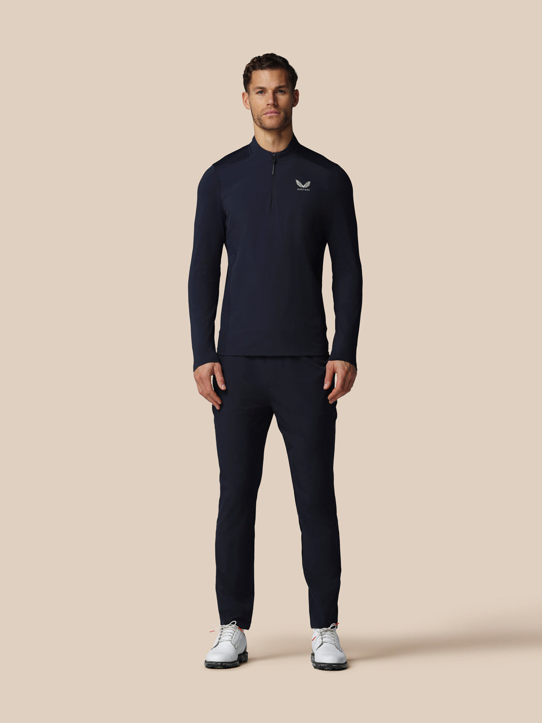 Men’s Golf LVS Quarter Zip Long Sleeve Top - Navy - Navy