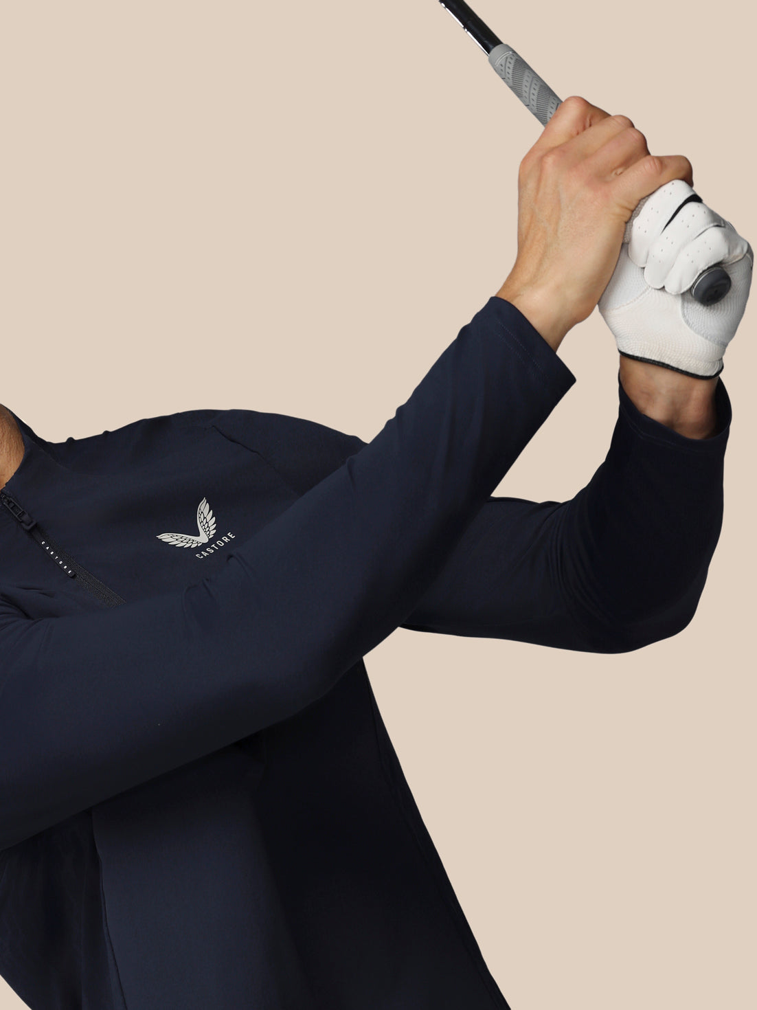 Men’s Golf LVS Quarter Zip Long Sleeve Top - Navy - Navy