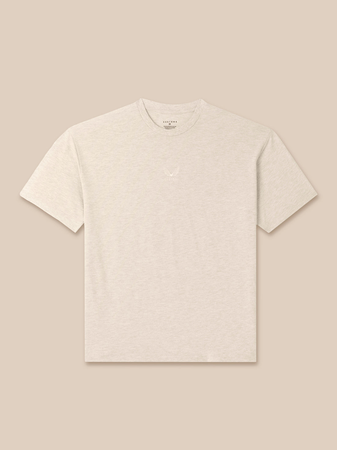 Camiseta Adapt de algodón de manga corta y corte holgado de hombre – Crema - Crema