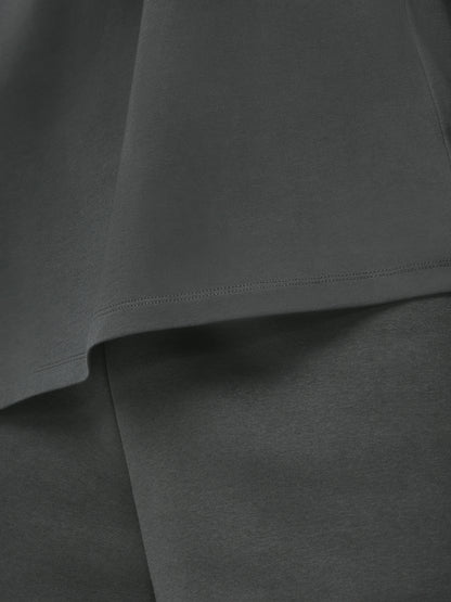 Close-up of dark gray fabric with a subtle texture