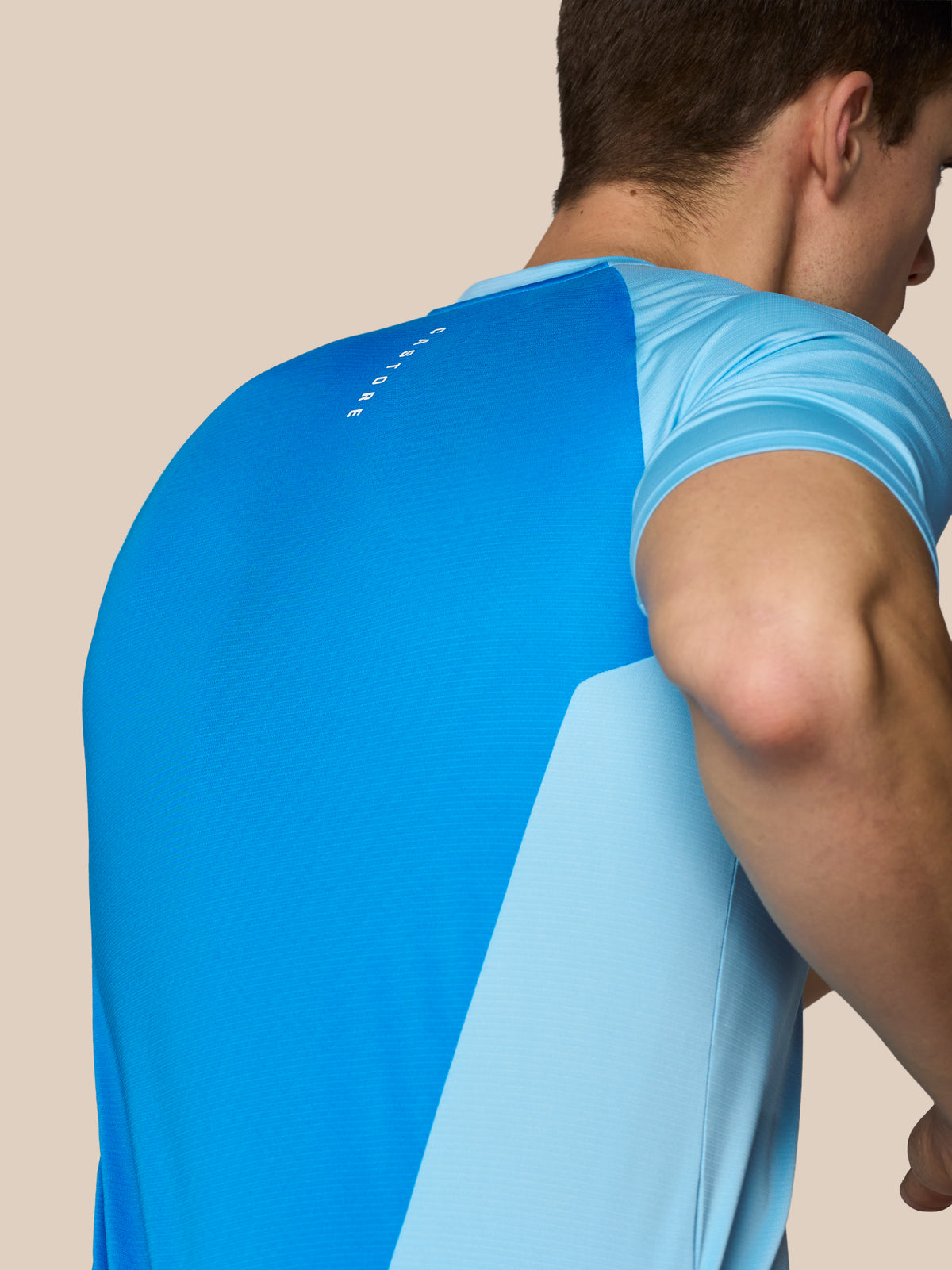 Herren Apex Kurzarm-T-Shirt – Blau - Himmelblau