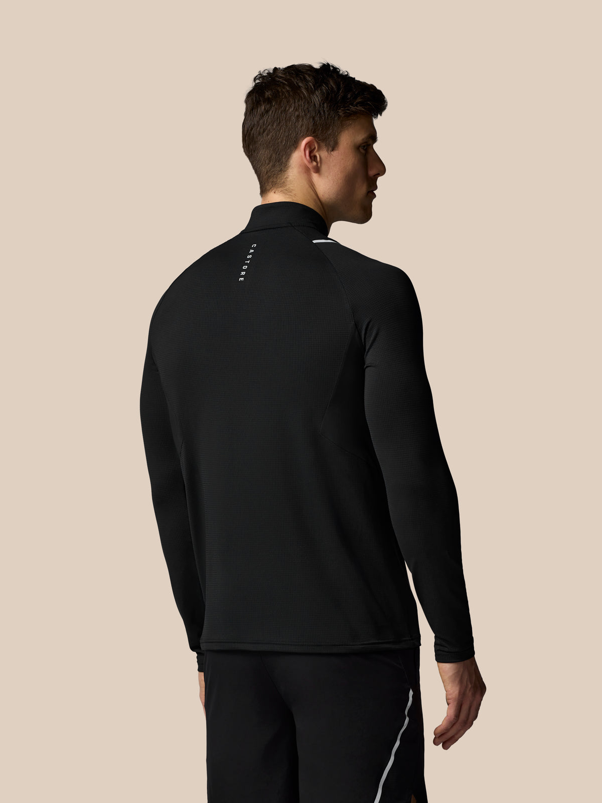 Prenda Apex de entrenamiento con media cremallera de hombre – Negro - Negro