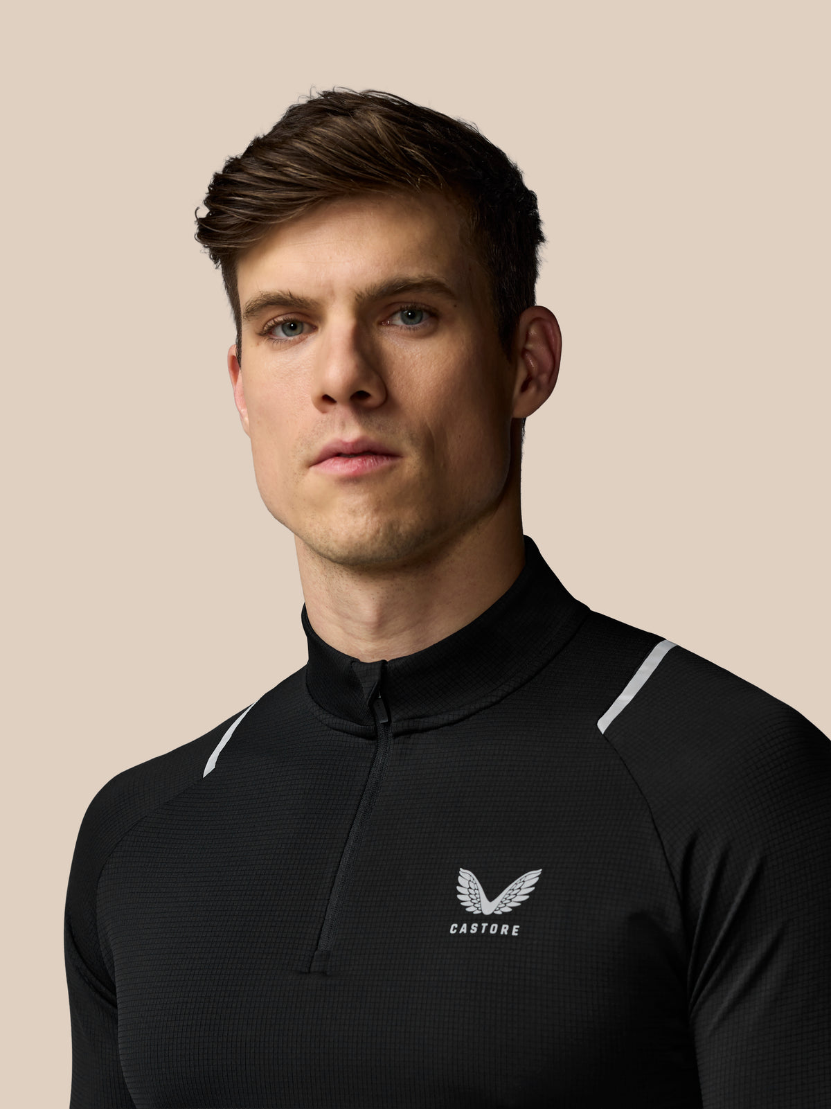 Prenda Apex de entrenamiento con media cremallera de hombre – Negro - Negro