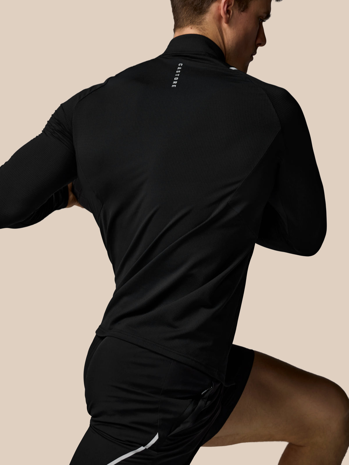 Prenda Apex de entrenamiento con media cremallera de hombre – Negro - Negro