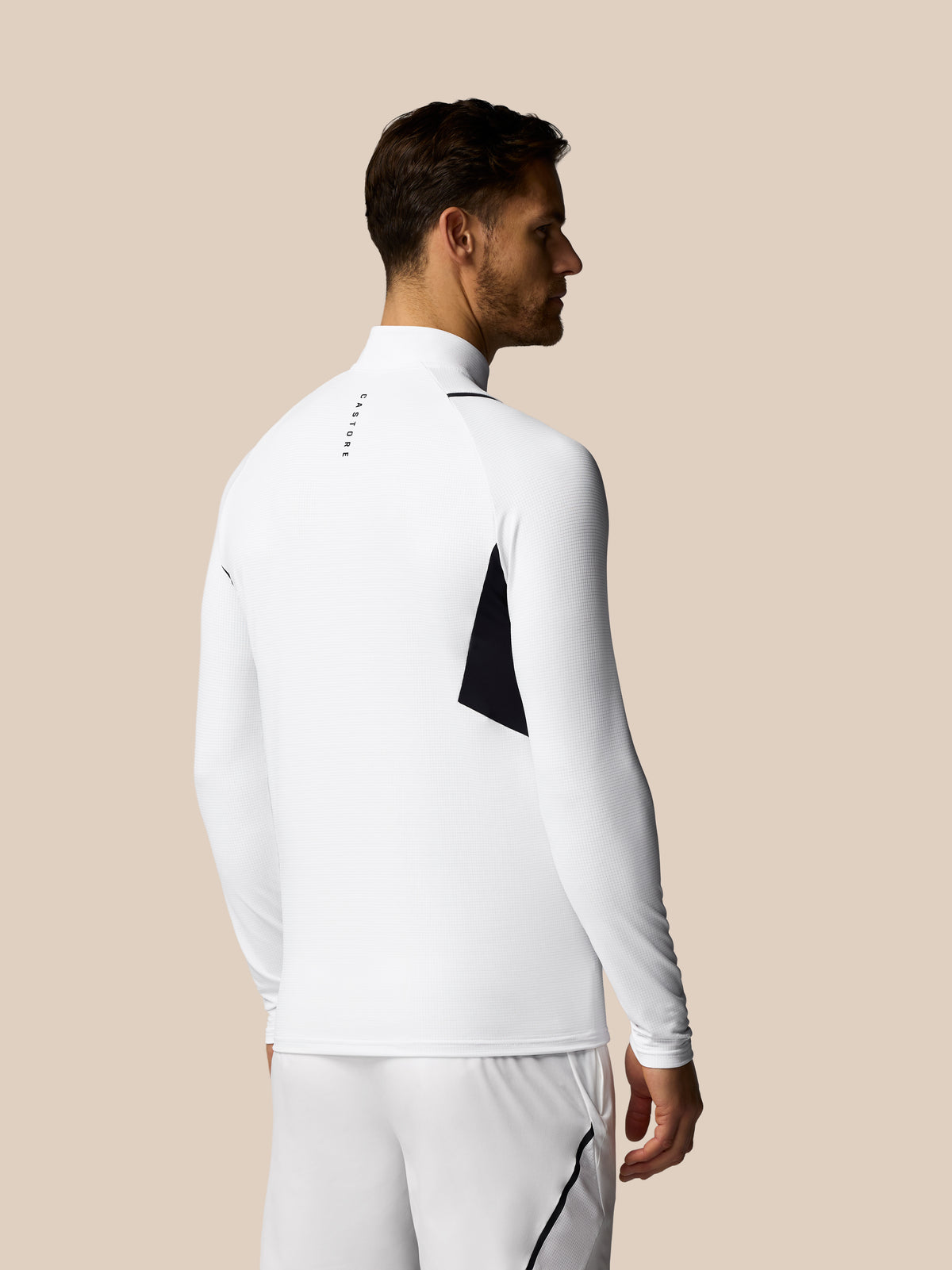 Herren Apex Trainings-1/4-Zip-Oberteil – Weiss - Weiss