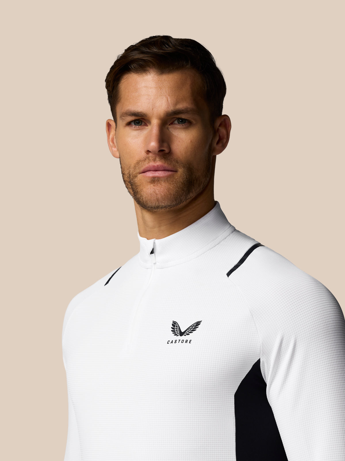Herren Apex Trainings-1/4-Zip-Oberteil – Weiss - Weiss