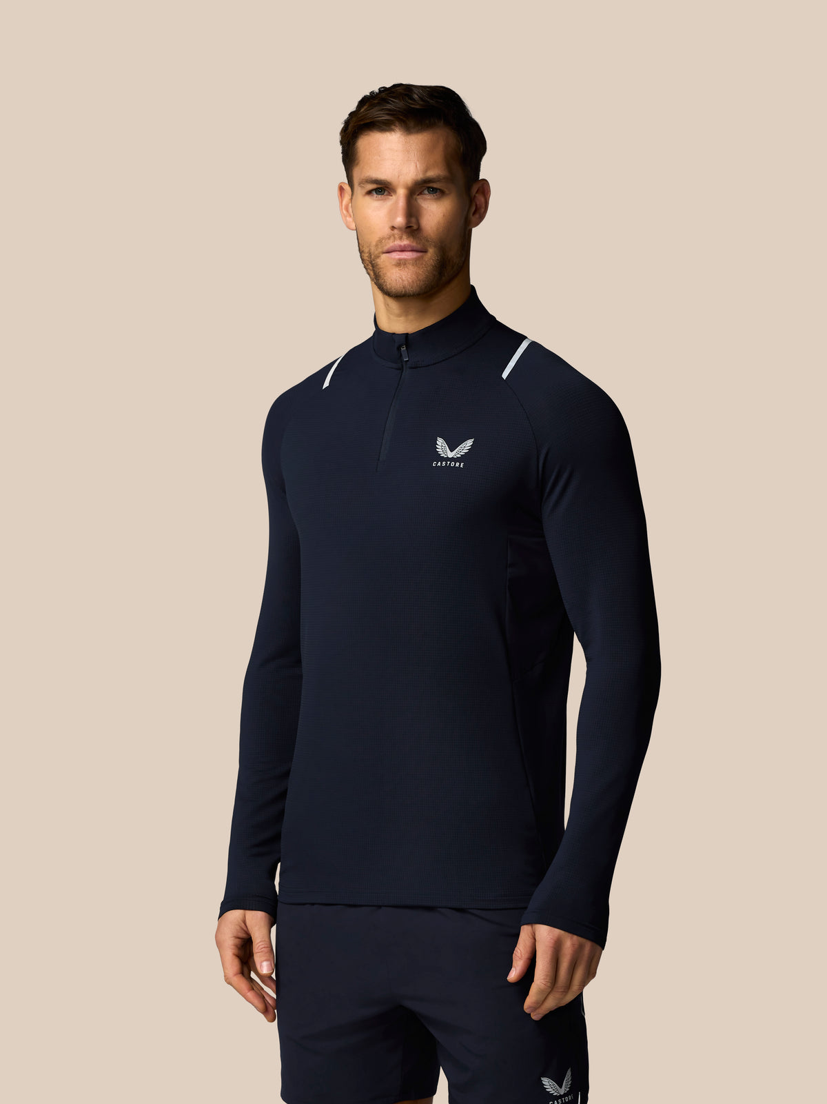 Heren Apex training 1/4 zip top – marineblauw - Marineblauw