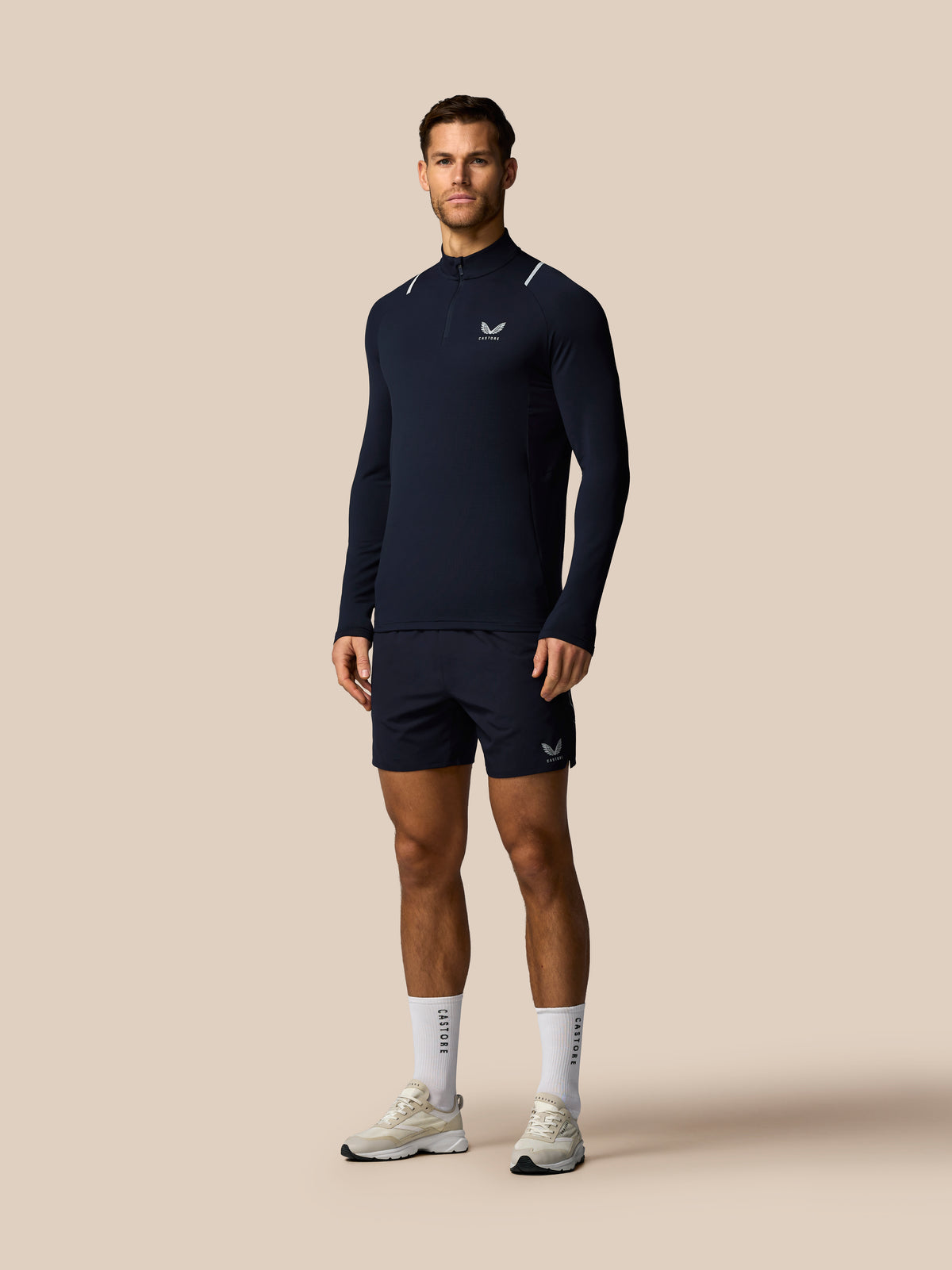 Heren Apex training 1/4 zip top – marineblauw - Marineblauw